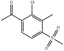 1-(2-CHLORO-4-METHANESULFONYL-3-METHYL-PHENYL)-ETHANONE Structure