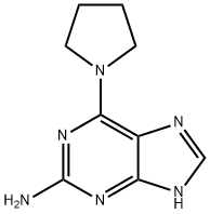 6-(吡咯烷-1-基)-9H-嘌呤-2-胺,18202-53-4,结构式