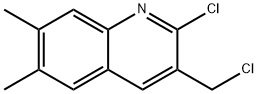 2-CHLORO-3-CHLOROMETHYL-6,7-DIMETHYLQUINOLINE Struktur
