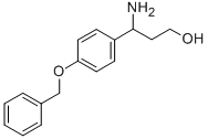 3-アミノ-3-[4-(ベンジルオキシ)フェニル]-1-プロパノール 化学構造式