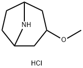 3-Methoxy-8-azabicyclo[3.2.1]octane hydrochloride 结构式