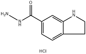 Indoline-6-carbohydrazide dihydrochloride Struktur