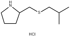 2-{[(2-Methylpropyl)sulfanyl]methyl}pyrrolidine hydrochloride Structure