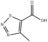 4-メチル-1,2,3-チアジアゾール-5-カルボン酸 化学構造式