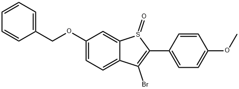 6-(BENZYLOXY)-3-BROMO-2-(4-METHOXYPHENYL)-1-BENZOTHIOPHENE 1-OXIDE 化学構造式