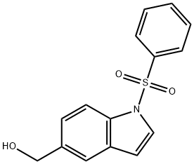 1-苯磺酰基吲哚-5-甲醇, 182187-39-9, 结构式