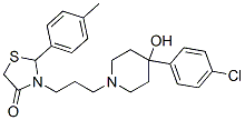 3-[3-[4-(4-chlorophenyl)-4-hydroxy-1-piperidyl]propyl]-2-(4-methylphen yl)thiazolidin-4-one,182188-92-7,结构式