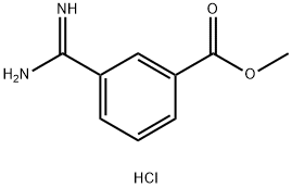3-甲脒基苯甲酸甲酯盐酸盐, 18219-39-1, 结构式
