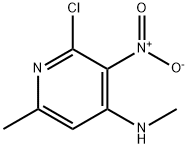 2-CHLORO-N,6-DIMETHYL-3-NITROPYRIDIN-4-AMINE, 182257-03-0, 结构式