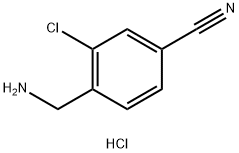 4-(氨甲基)-3-氯苯腈盐酸盐,182292-05-3,结构式