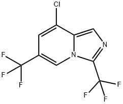 8-Chloro-3,6-bis(trifluoromethyl)imidazo[1,5-a]pyridine Struktur