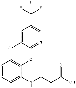 3-[(2-{[3-Chloro-5-(trifluoromethyl)pyridin-2-yl]oxy}phenyl)amino]propanoic acid Structure