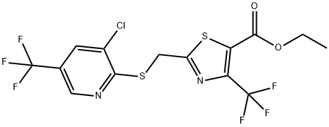 Ethyl 2-(((3-chloro-5-(trifluoromethyl)pyridin-2-yl)thio)methyl)-4-(trifluoromethyl)thiazole-5 Structure