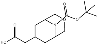 endo-9-Boc-3-oxa-9-aza-bicyclo-[3.3.1]nonane-7-acetic acid Struktur