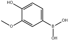 (4-羟基-3-甲氧基苯基)硼酸 结构式