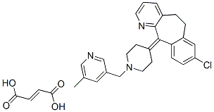 8-Chloro-6,11-dihydro-11-[1-[(5-methyl-3-pyridyl)methyl]-4-piperidylidene]-5H-benzo[5,6]cyclohepta[1,2-b]pyridine fumarate Structure