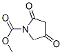 1-Pyrrolidinecarboxylicacid,2,4-dioxo-,methylester(9CI) Struktur