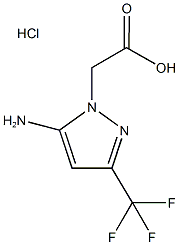 [5-amino-3-(trifluoromethyl)-1H-pyrazol-1-yl]acetic acid hydrochloride Structure