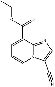 ethyl 3-cyanoimidazo[1,2-a]pyridine-8-carboxylate 化学構造式