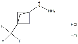 [3-(Trifluoromethyl)bicyclo[1.1.1]pentan-1-yl]hydrazine dihydrochloride Structure