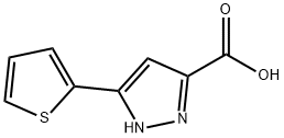 5-(噻吩-2-基)-1H-吡唑-3-羧酸,182415-24-3,结构式