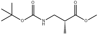 Propanoic acid, 3-[[(1,1-dimethylethoxy)carbonyl]amino]-2-methyl-, methyl Struktur