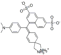 hydrogen [4-[[4-(dimethylamino)phenyl](3,6-disulphonato-1-naphthyl)methylene]cyclohexa-2,5-dien-1-ylidene]dimethylammonium Structure