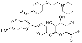雷洛昔芬-4' -葡萄糖醛酸苷,182507-22-8,结构式