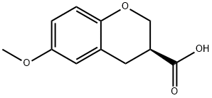 (S)-6-メトキシクロマン-3-カルボン酸 化学構造式