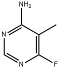 4-アミノ-6-フルオロ-5-メチルピリミジン 化学構造式