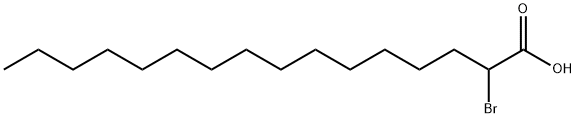 2-溴十六烷酸, 18263-25-7, 结构式