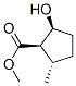 Cyclopentanecarboxylic acid, 2-hydroxy-5-methyl-, methyl ester, (1R,2S,5S)- Structure