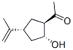 Ethanone, 1-[2-hydroxy-4-(1-methylethenyl)cyclopentyl]-, [1R-(1alpha,2alpha,4alpha)]- 化学構造式