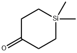 1,1-Dimethylsilacyclohexan-4-one Struktur
