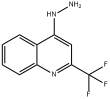 1-[2-(TRIFLUOROMETHYL)-4-QUINOLYL]HYDRAZINE 化学構造式