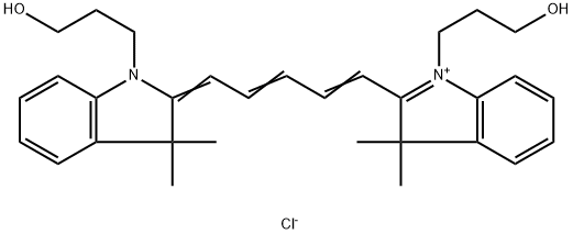 2-[5-[1,3-Dihydro-1-(3-hydroxypropyl)-3,3-diMethyl-2H-indol-2-ylidene]-1,3-pentadien-1-yl]-1-(3-hydroxypropyl)-3,3-diMethyl-3H-indoliuM Chloride Structure