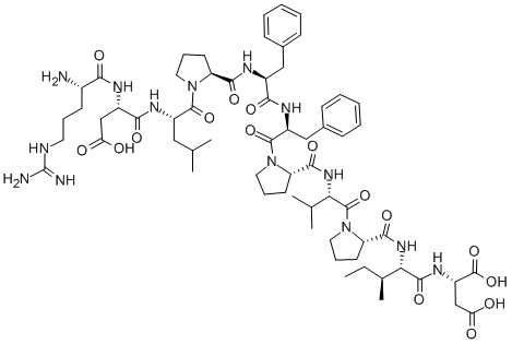 (ARG15,ASP16,25,PRO18,21,23,VAL22,ILE24)-アミロイドΒ-タンパク(15-25) 化学構造式