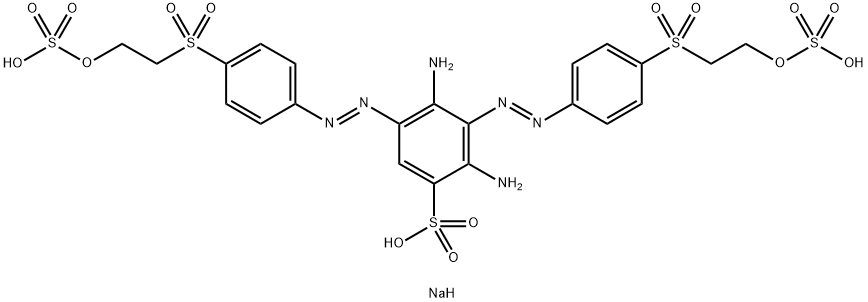 Benzenesulfonic acid, 2,4-diamino-3,5-bis4-2-(sulfooxy)ethylsulfonylphenylazo-, sodium salt Structure