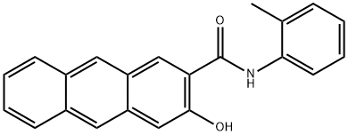 N-(2-メチルフェニル)-3-ヒドロキシ-2-アントラセンカルボアミド 化学構造式