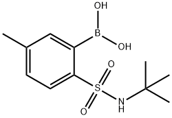 叔丁基2-二羟硼基-4-甲基苯磺酰胺 结构式