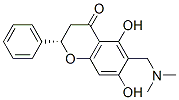 (2S)-6-(dimethylaminomethyl)-5,7-dihydroxy-2-phenyl-chroman-4-one 化学構造式