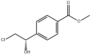 Benzoic acid, 4-(2-chloro-1-hydroxyethyl)-, methyl ester, (S)- (9CI) Structure