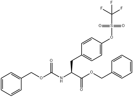 (S)-Benzyl 2-(benzyloxycarbonylamino)-3-(4-(trifluoromethylsulfonyloxy)phenyl)propanoate Structure