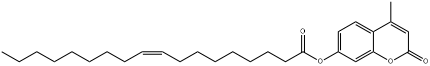 (Z)-9-オクタデセン酸4-メチル-2-オキソ-2H-1-ベンゾピラン-7-イル 化学構造式