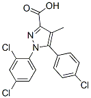 5-(4-CHLOROPHENYL)-1-(2,4-DICHLOROPHENYL)-4-METHYLPYRAZOLE-3-CARBOXYLICACID Structure