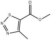 4-メチル-1,2,3-チアジアゾール-5-カルボン酸メチル 化学構造式