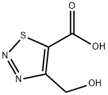 4-(羟甲基)-1,2,3-噻重氮-5-羧酸, 183304-68-9, 结构式