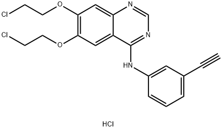 [6,7-Bis(2-chloroethoxy)-quinazolin-4-yl]-(3-ethynylphenyl)amine Hydrochloride 结构式