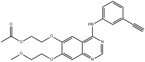Desmethyl Erlotinib Acetate 化学構造式