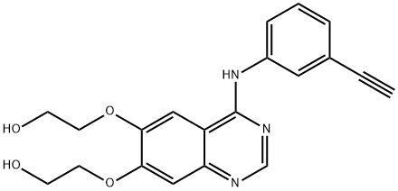 4-[(3-Ethynylphenyl)amino]-6,7-bis(2-hydroxyethoxy)quinazoline Struktur